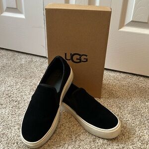 Ugg black slip ons size 8